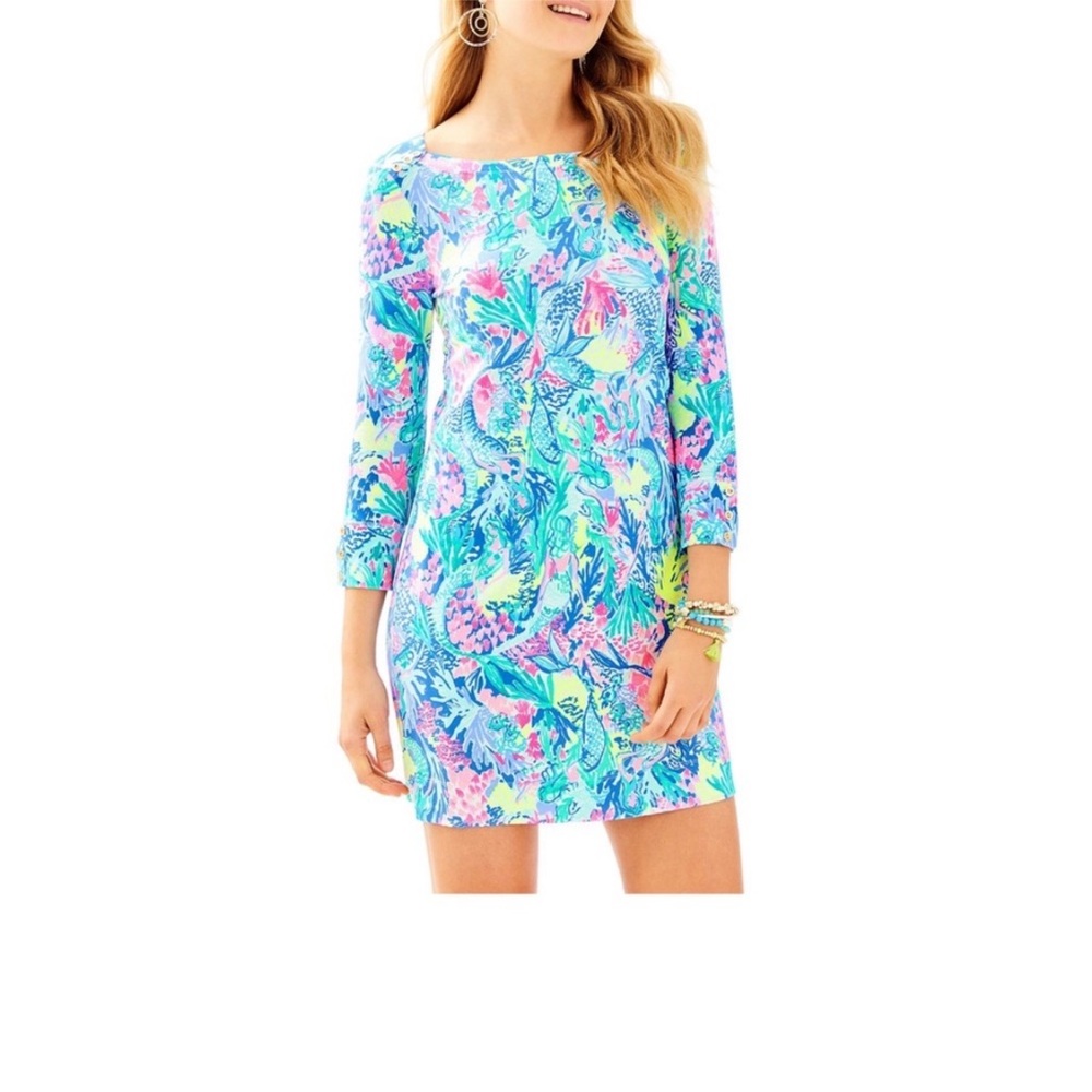 Lilly Pulitzer UPF +50 Sophie Dress SZ S Multi Mermaids Cove - Picture 1 of 16